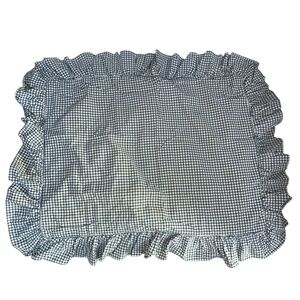 Ralph Lauren vintage blue white gingham check plaid ONE standard pillow sham